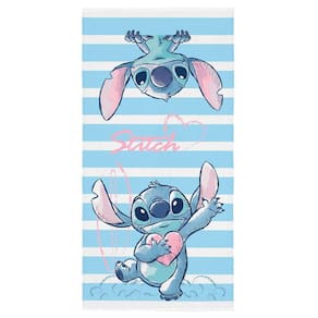 Toalha De Banho Stitch Aveludada 70 Cm X 1,40 M
