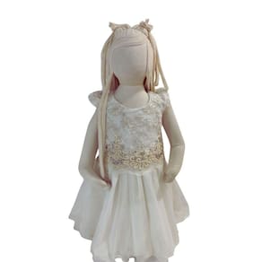 Vestido Festa Batizado Infantil Petit Cherie Off White tam 2