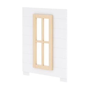 Kit Janela para Beliche com Escada Lateral Garden Casatema Branco/Natural
