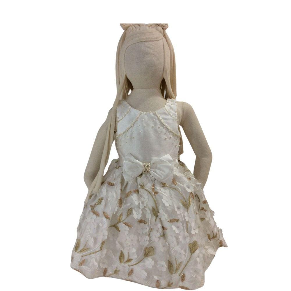 Vestido Festa Batizado Infantil Petit Cherie Branco tam 1