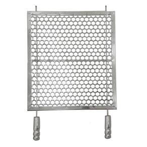 Grelha Inox Moeda 50X50 Churrasco Reforçada