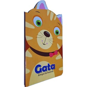 Livro Físico Infantil Cartonado Amigos da Fazenda: Gata