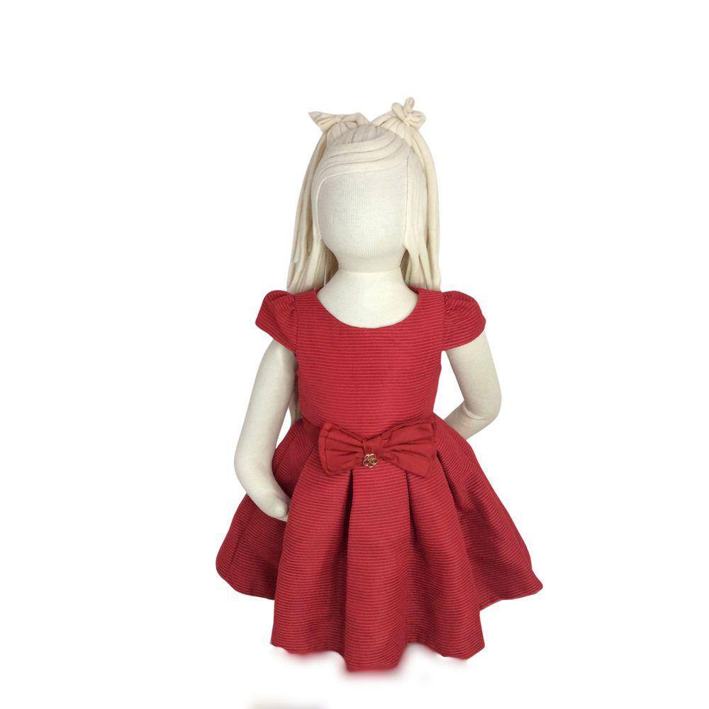 Vestido Infantil Festa Luxo Vermelho
