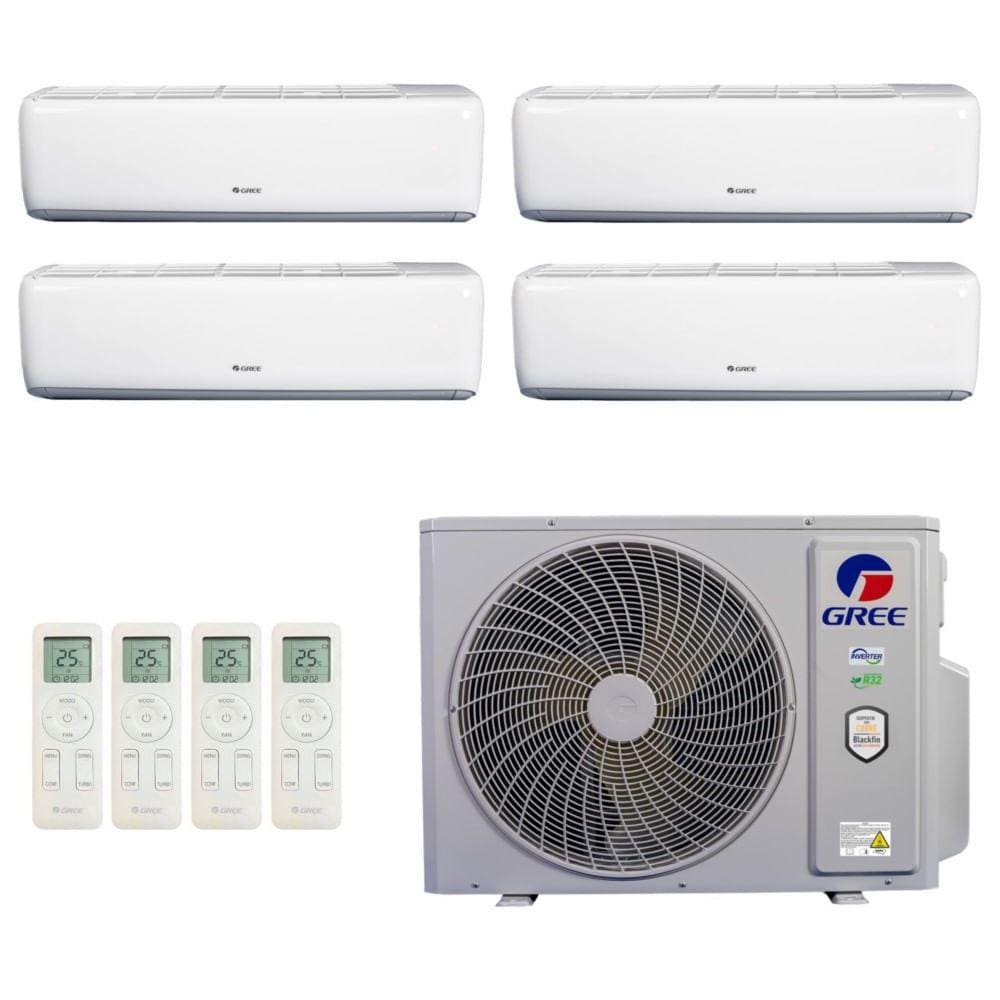 Ar Condicionado Multisplit Quad 36000 Btu(4x9000) Quente/frio - Inverter - Gree - 220v - Gwh(09)atb-d6dna1a / 4gwhd(36)nd6bo