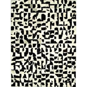 Tapete Couro 150x200 10A Preto/Branco