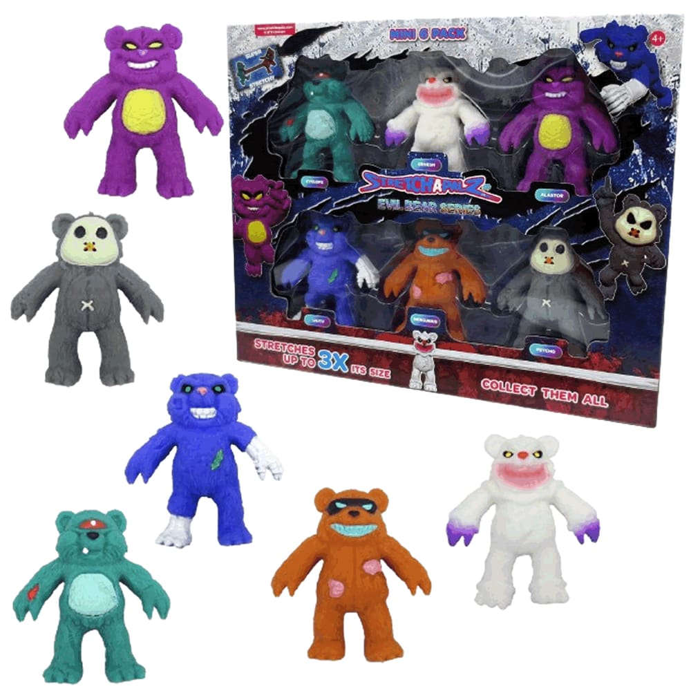 Conjunto de Mini Bonecos que Estica Stretchapalz Evil Bears