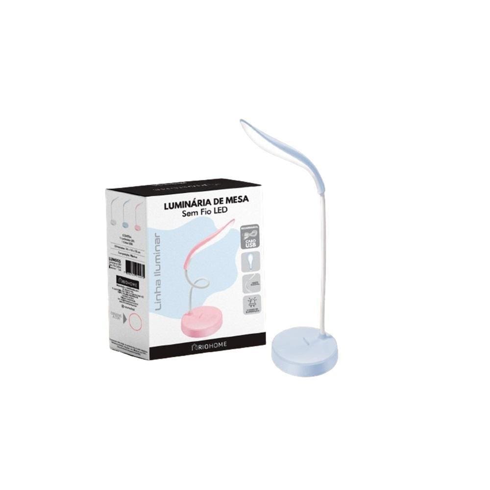 Luminária Mesa Flexível Led Sem Fio 3 Opções Iluminação 36Cm