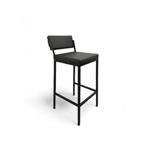 Banqueta Prisma com Encosto Estofada