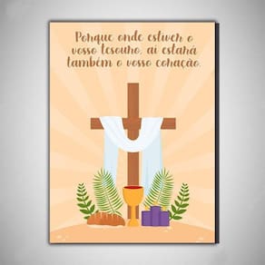 Quadro Religioso Coração Maria MDF 30x20cm | Alta Qualidade