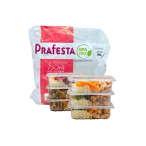 Pote Retangular 750ml Embanet - Resistente e Versátil