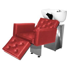 Lavatório Salão de Beleza Evidence Luxo Ap Base Inox Vermelh