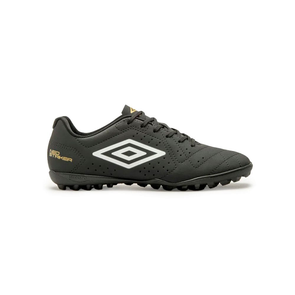 Chuteira Society Umbro Neo Striker Preto/Dourado/Branco