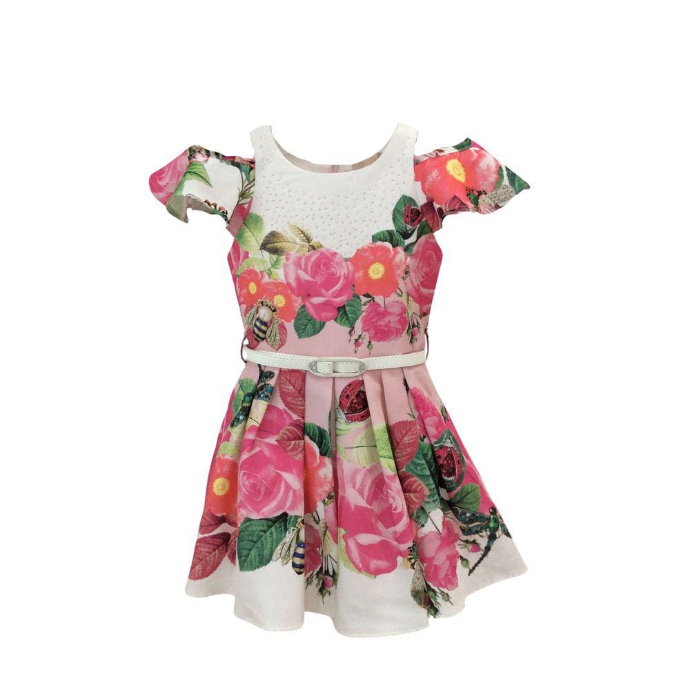 Vestido Festa Infantil Petit Cherie Floral Luxo tam 4