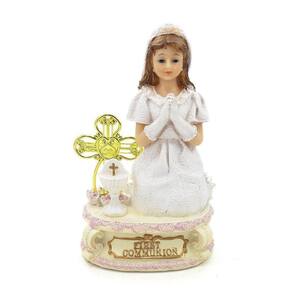 Imagem Lembranças 1 Eucaristia Menina Led Importada Resina