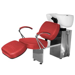 Lavatório Salão de Beleza Topázio Ap Base Inox Vermelho