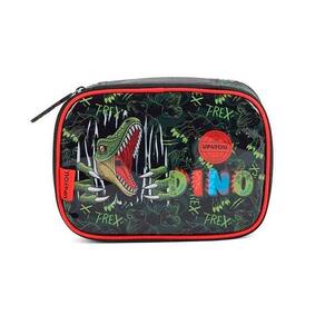 Estojo Baú Up4You Petit Dino Preto/Vermelho Luxcel