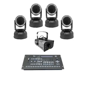 Kit 4 Mini Moving Beam + Máq De Fumaça 1200 + Mesa Pilot