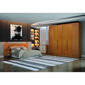 Guarda Roupa Casal 6 Portas 6 Gavetas - São Carlos-Cinamomo - Leifer Móveis