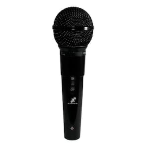 Microfone Dinâmico De Mão Com Fio 3M Preto Botão On Off