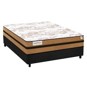 Cama Box Casal: Colchão Molas Ensacadas Plumatex MasterPocket Smart Milano + Base CRC Suede Gray(138x188)