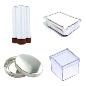 100 Latinha Metal Marmitinha Tubete Caixinha 5X5 Marrom