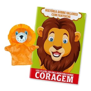 História Sobre Valores Com Fantoche - Leão - Coragem