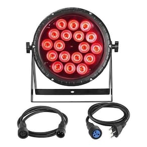 Refletor Led Par 64 Rgbwa-Uv 18 Leds De 18W Dmx Ip65 Bivolt