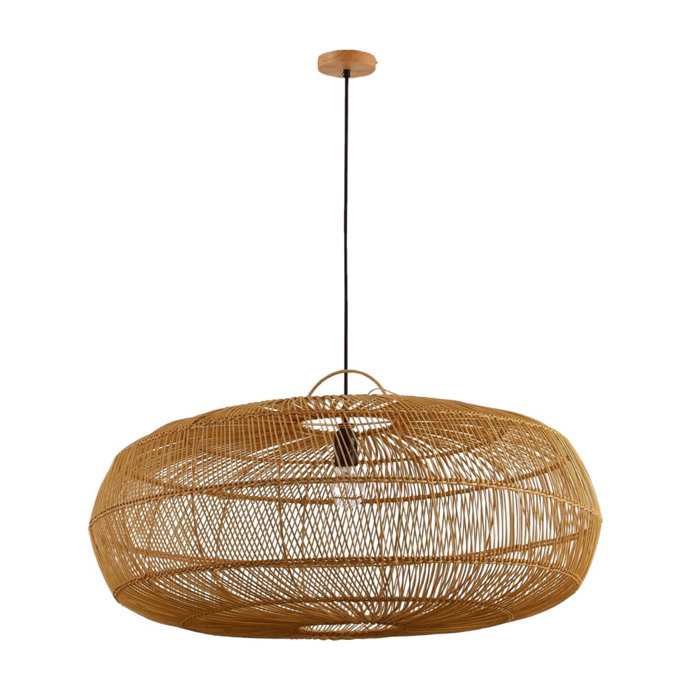 Pendente Ôtaki Ø80cm Rattan - 3 Metros De Cabo