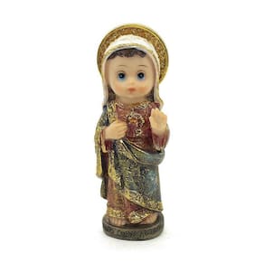 Imagem Imaculado Coração Maria Infantil Importada Resina 12