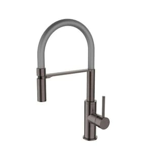 Monocomando para Cozinha de Mesa Bica Flexivel - Suporte arco c/ Ima - Grey V-10645-291-QS WJ-2245-DB-CZ