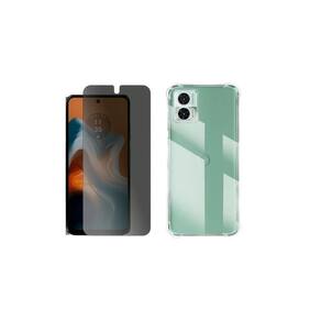 Capa + Pelicula Privacidade Compatível Para Moto G34