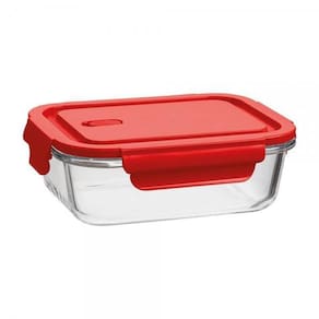 Pote De Alimentos De Vidro Hermético 680Ml Com Tampa Prática