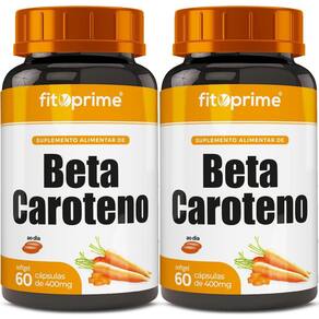 Kit 2 Beta Caroteno 400Mg 60 Cápsulas Fitoprime