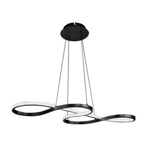 Lustre Pendente Elegante Led 3200K Preto Moderno 60W Bivolt