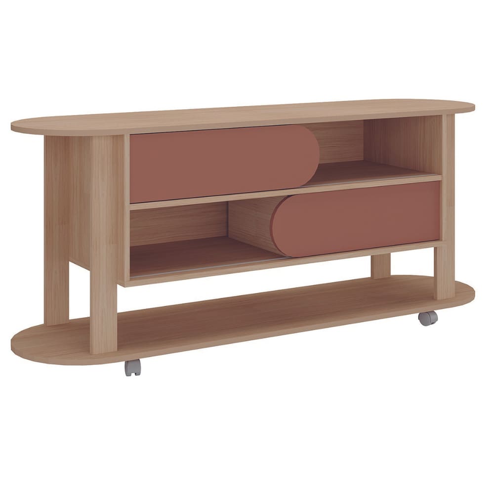 Rack para TVs de 65` 4 Rodízios Verê Naturale Terracota