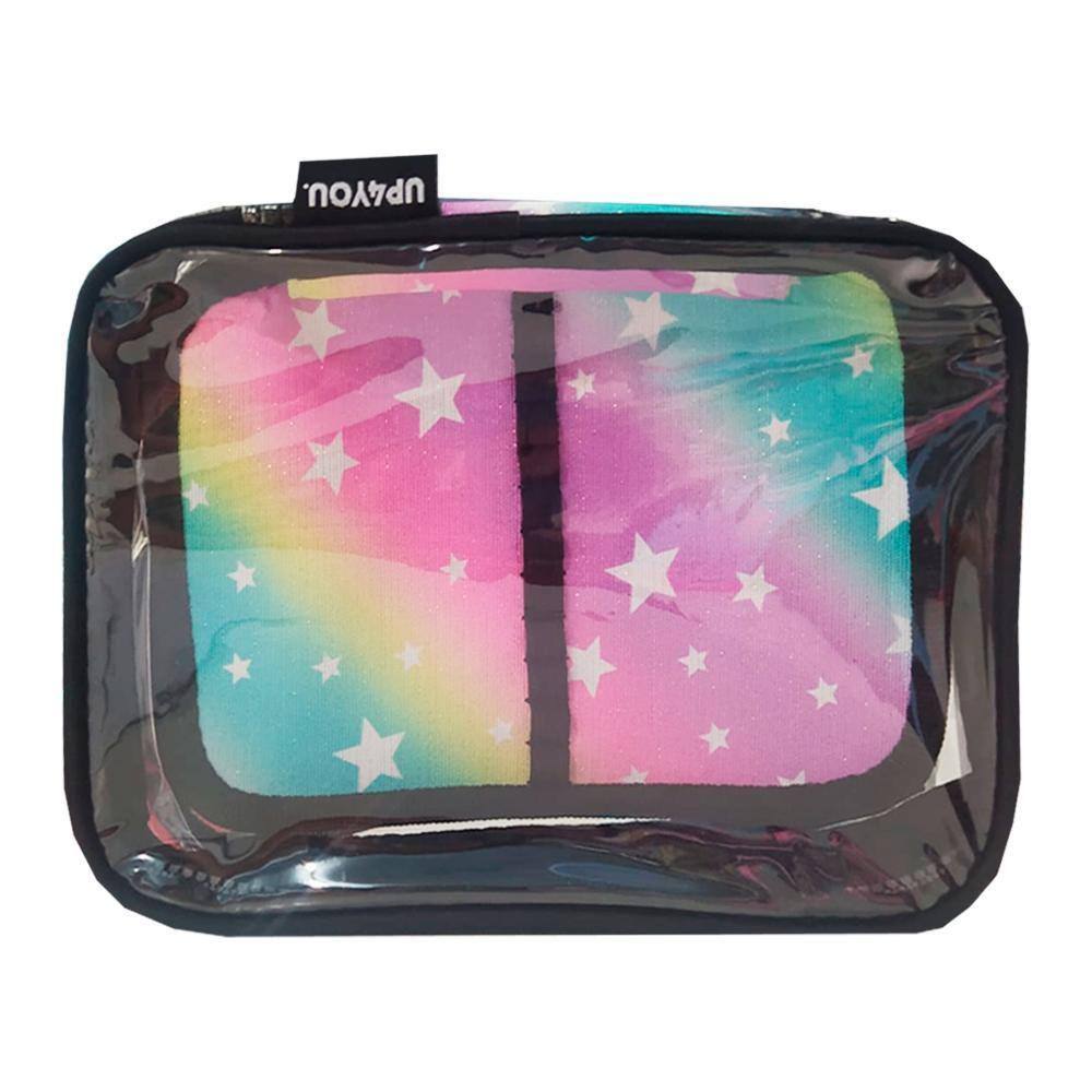 Estojo Box Transparente Com Estrelas Pink Up4You - Luxcel