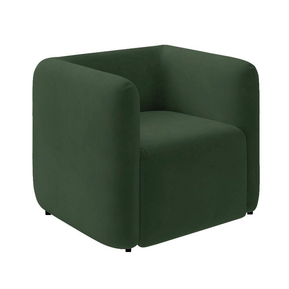 Poltrona Sala de Estar Decorativa Laguna Veludo Verde K01 - D`Rossi