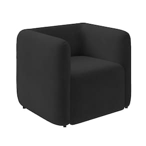 Poltrona Sala de Estar Decorativa Laguna Veludo Preto K01 - D`Rossi