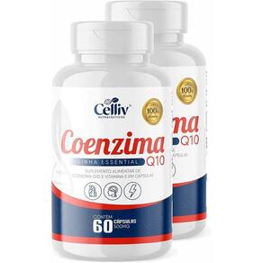 Kit Com 2 - Coenzima Q10 100Mg Por Porção 60 Cápsulas Celliv