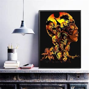 Quadro Decorativo Consciência Negra- Ícones 33X24Cm