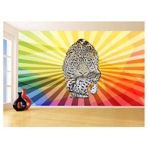 Papel De Parede 3D Animais Pop Art Onça Pintada 3,5M Pxa80