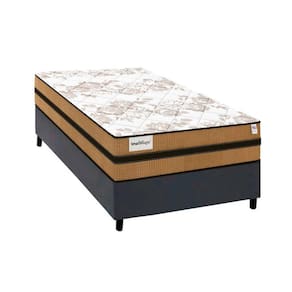 Cama Box Solteiro: Colchão Molas Ensacadas Plumatex MasterPocket Smart Milano + Base CRC Courano Gray(88x188)