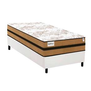 Cama Box Solteiro: Colchão Molas Ensacadas Plumatex MasterPocket Smart Milano + Base CRC Courano White(88x188)
