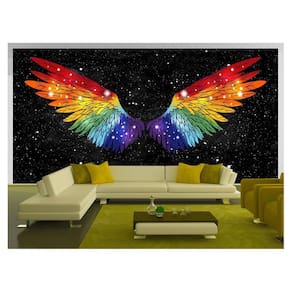 Papel De Parede 3D Arte Asas Selfie Insta Cores 3,5M Tra417