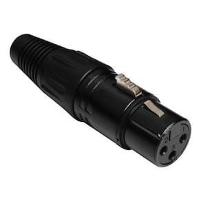 Conector Plug Xlr Fêmea Linha Profissional Lu71215Bk Luminos