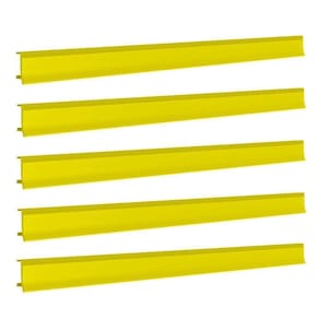 Porta Etiqueta Bandeja Gondola Fit 90 Cm Amarelo Kit Com 15