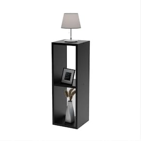 Mesa De Cabeceira Pequena 20x20x60cm Diamante Preto Quarto Sala