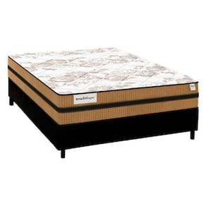 Cama Box Casal: Colchão Molas MasterPocket Ensacadas Plumatex Smart Milano + Base CRC Courano Black(138x188)