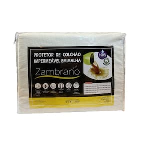 Protetor de Colchão Solteiro Americano Zambrano Impermeável em Malha - 096x203