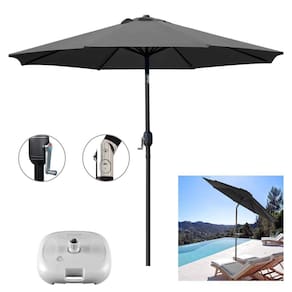 Ombrelone 3 metros Com Base Branca Articulado De Manivela Maresias Para Piscina - AMZ